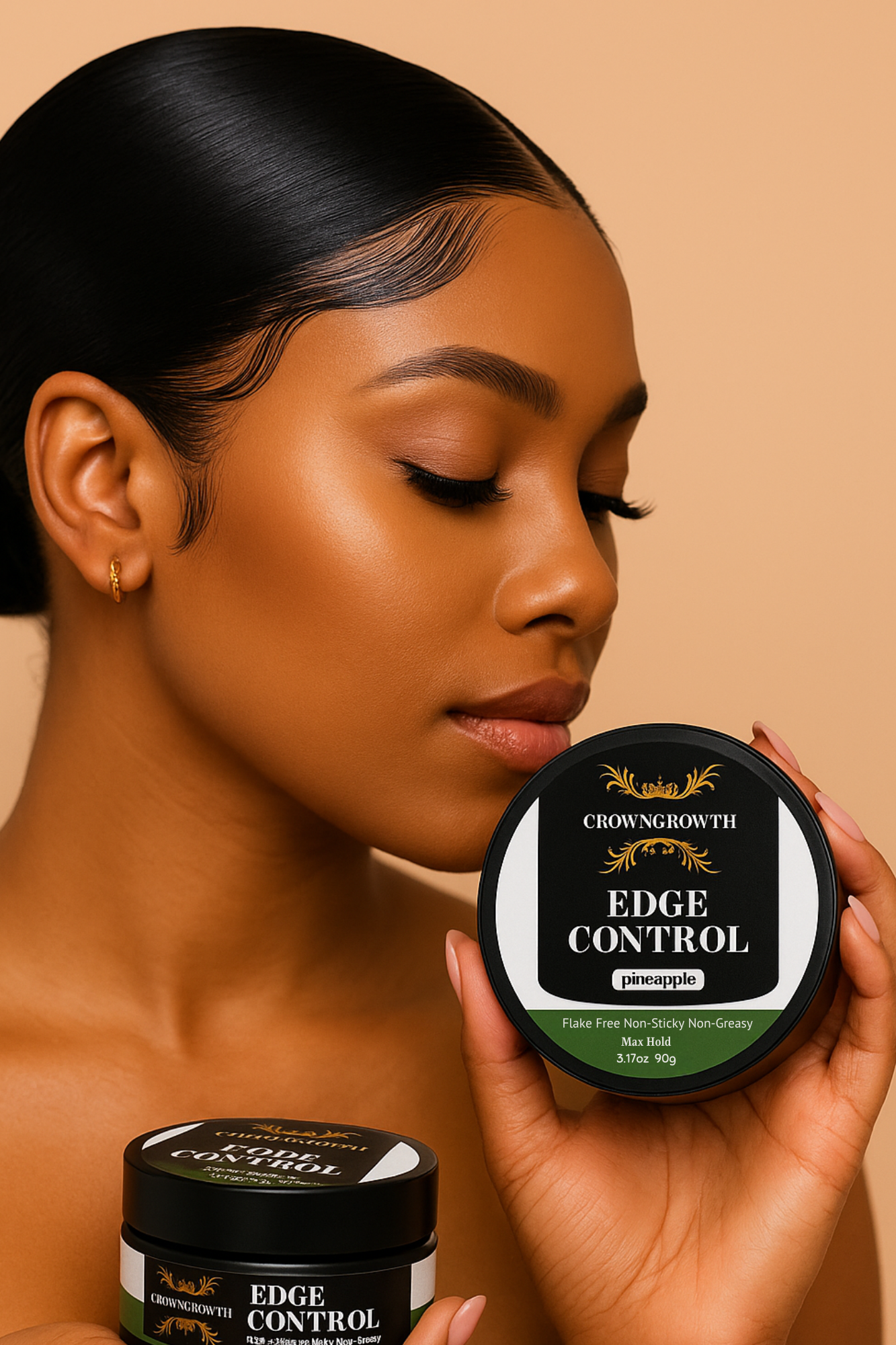 CrownGrowth Edge Control – Max Hold, Pineapple Scent (3.17oz / 90g)